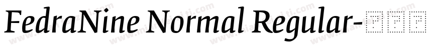 FedraNine Normal Regular字体转换
